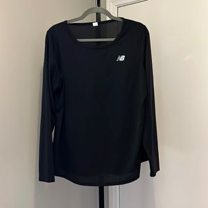 New Balance, Tennis Black Size Large Top